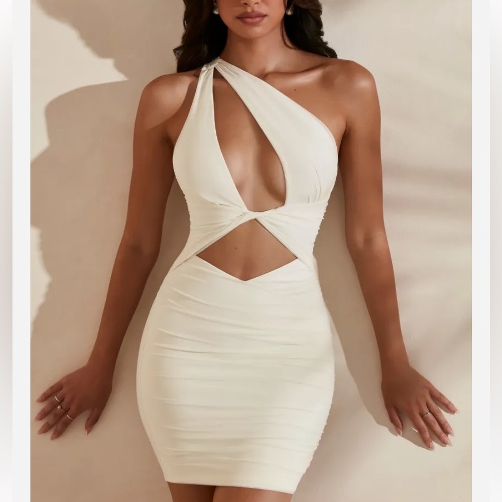 OhPolly White asymmetrical dress